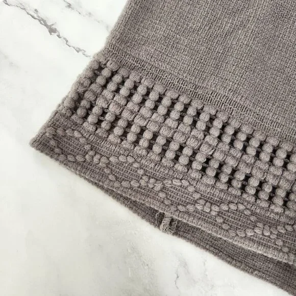 NWT Steve Madden Crochet Knit Soft Cozy Hooded Cape Poncho Knit Sweater Grey OS - Picture 5 of 9